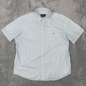 Vineyard Vines Classic Fit Tucker Shirt‎ Mens XL Short Sleeve FISH AOP 655